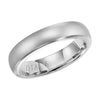 Diana 14K White Gold Comfort Fit Lustre Rolled Edge Wedding Band