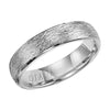 Diana 14K White Gold Comfort Fit Wire/Rolled  Edge Wedding Band
