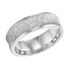 Diana 14K White Gold Comfort Fit Artisan Concave Broken Edge Wedding Band