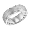 Diana 14K White Gold Comfort Fit Wire LD W/RD STP Edge Wedding Band