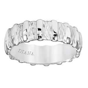 Diana 14K 7mm White Gold Soft Sand Band Wedding Band