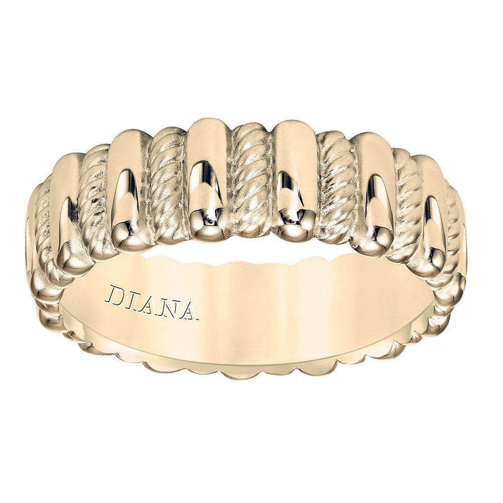 Diana 14K 7mm Yellow Gold Soft Sand Band Wedding Band