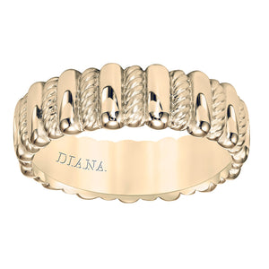 Diana 14K 7mm Yellow Gold Soft Sand Band Wedding Band