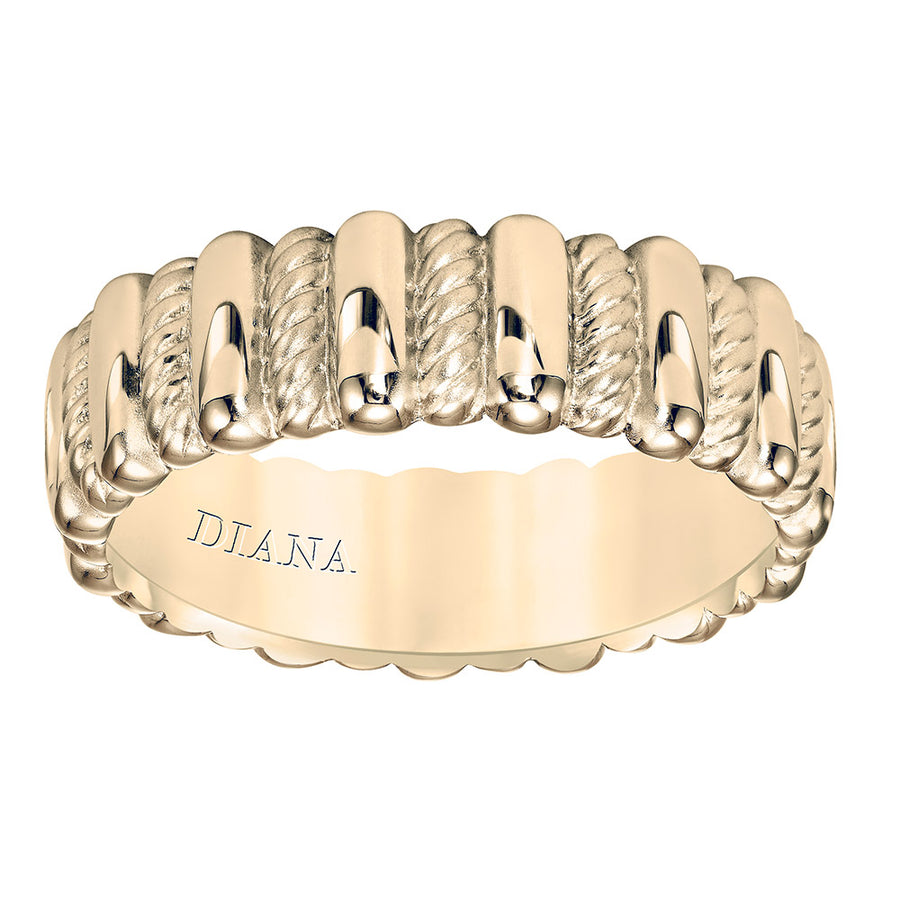 Diana 14K 7mm Yellow Gold Soft Sand Band Wedding Band