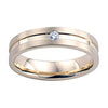 Diana 14K Yellow Gold Satin Finish and Diamond Detail Engraved Comfort Fit Wedding Band