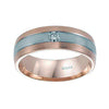 Diana 14K Rose & White Gold Satin Finish and Diamond Detail Two-toned Comfort Fit Wedding Band