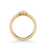 Artcarved Bridal Mounted Mined Live Center Vintage Halo Engagement Ring Sophia 14K Yellow Gold