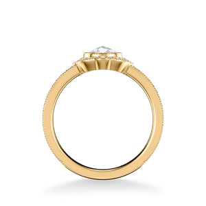 Artcarved Bridal Mounted Mined Live Center Vintage Halo Engagement Ring Sophia 14K Yellow Gold