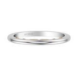 Artcarved Bridal Band No Stones Classic Lyric Diamond Wedding Band Cleo 14K White Gold Primary & 14K Yellow Gold
