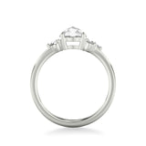Artcarved Bridal Mounted Mined Live Center Contemporary Diamond Engagement Ring 14K White Gold