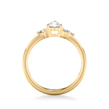 Artcarved Bridal Mounted Mined Live Center Contemporary Diamond Engagement Ring 14K Yellow Gold