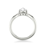 Artcarved Bridal Mounted Mined Live Center Contemporary Diamond Engagement Ring 14K White Gold