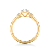 Artcarved Bridal Mounted Mined Live Center Contemporary Diamond Engagement Ring 14K Yellow Gold