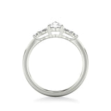 Artcarved Bridal Mounted Mined Live Center Contemporary Diamond Engagement Ring 14K White Gold