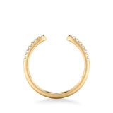 Artcarved Bridal Mounted with Side Stones Contemporary Diamond Wedding Band 14K Yellow Gold