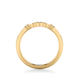 Artcarved Bridal Mounted with Side Stones Contemporary Gemstone Wedding Band 14K Yellow Gold & Blue Sapphire
