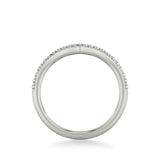 Artcarved Bridal Mounted with Side Stones Classic Diamond Wedding Band 14K White Gold