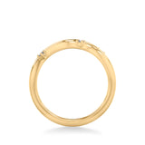 Artcarved Bridal Mounted with Side Stones Contemporary Diamond Wedding Band 18K Yellow Gold