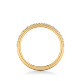 Artcarved Bridal Mounted with Side Stones Contemporary Diamond Wedding Band 18K Yellow Gold