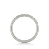Artcarved Bridal Mounted with Side Stones Contemporary Diamond Wedding Band 18K White Gold