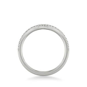 Artcarved Bridal Mounted with Side Stones Classic Diamond Wedding Band 18K White Gold