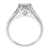 Artcarved Bridal Mounted with CZ Center Classic Engagement Ring Tally 14K White Gold