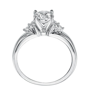Artcarved Bridal Mounted with CZ Center Classic Engagement Ring Jewel 14K White Gold