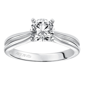 Artcarved Bridal Mounted with CZ Center Classic Solitaire Engagement Ring Irene 14K White Gold