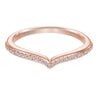 Artcarved Bridal Mounted with Side Stones Classic Diamond Wedding Band Elizabeth 14K Rose Gold