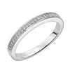 Artcarved Bridal Mounted with Side Stones Classic Diamond Wedding Band Nadia 14K White Gold