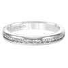 Artcarved Bridal Mounted with Side Stones Classic Diamond Wedding Band Michaela 14K White Gold