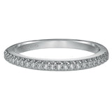 Artcarved Bridal Mounted with Side Stones Classic Diamond Wedding Band Lacey 14K White Gold