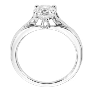 Artcarved Bridal Mounted with CZ Center Classic Solitaire Engagement Ring Monica 14K White Gold
