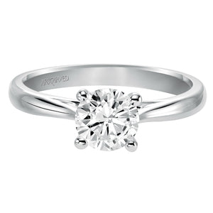 Artcarved Bridal Mounted with CZ Center Classic Solitaire Engagement Ring Lindsey 14K White Gold