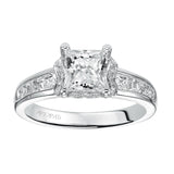 Artcarved Bridal Mounted with CZ Center Classic Engagement Ring Jillian 14K White Gold