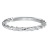 Artcarved Bridal Band No Stones Contemporary Twist Solitaire Wedding Band Joanna 14K White Gold