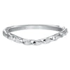 Artcarved Bridal Band No Stones Contemporary Twist Halo Wedding Band Lila 14K White Gold