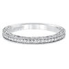 Artcarved Bridal Mounted with Side Stones Vintage Vintage Diamond Wedding Band Althea 14K White Gold