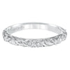 Artcarved Bridal Mounted with Side Stones Vintage Diamond Wedding Band Aurelie 14K White Gold
