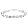 Artcarved Bridal Mounted with Side Stones Contemporary Bezel Halo Diamond Wedding Band Pia 14K White Gold