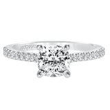 Artcarved Bridal Mounted with CZ Center Classic Diamond Engagement Ring Willa 14K White Gold