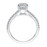 Artcarved Bridal Mounted with CZ Center Classic Diamond Engagement Ring Willa 14K White Gold