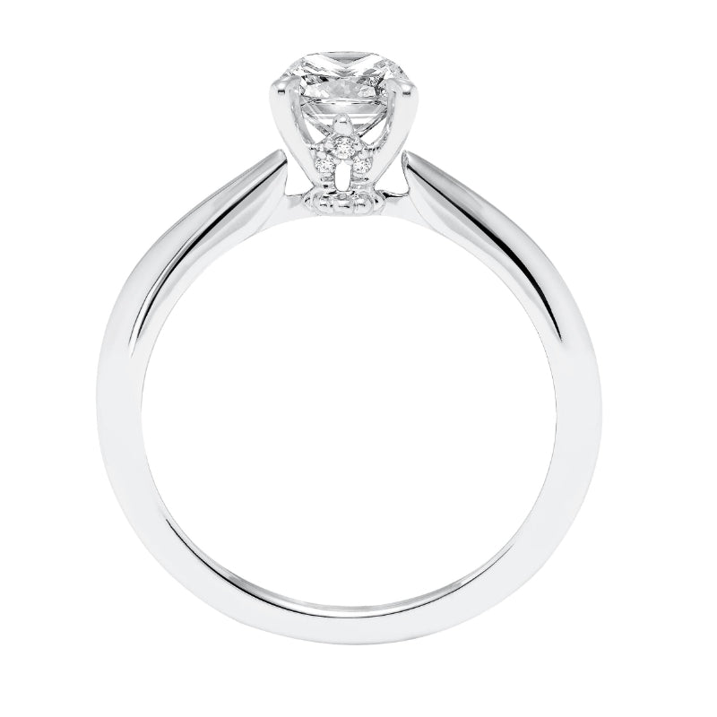 Artcarved Bridal Mounted with CZ Center Classic Solitaire Engagement Ring Paige 14K White Gold