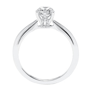 Artcarved Bridal Mounted with CZ Center Classic Solitaire Engagement Ring Paige 14K White Gold