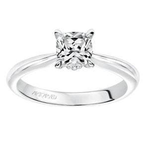 Artcarved Bridal Mounted with CZ Center Classic Solitaire Engagement Ring Paige 14K White Gold