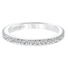 Artcarved Bridal Mounted with Side Stones Classic Diamond Wedding Band Polly 14K White Gold