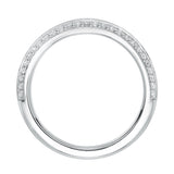 Artcarved Bridal Mounted with Side Stones Classic Diamond Wedding Band Eloise 14K White Gold
