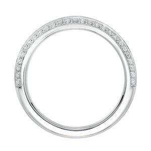Artcarved Bridal Mounted with Side Stones Classic Diamond Wedding Band Eloise 14K White Gold