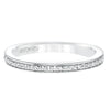 Artcarved Bridal Mounted with Side Stones Classic Diamond Wedding Band Marci 14K White Gold