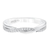 Artcarved Bridal Mounted with Side Stones Contemporary Twist Diamond Wedding Band Tate 14K White Gold